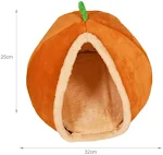 Pumpkin shaped cat house dog cat bed, a cozy and semi-enclosed sleeping furniture for pets, ideal for puppies and small — photo 4