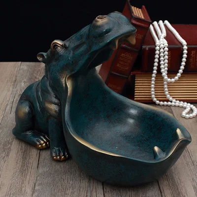 Hippo Decoration Creative Home Living Room Shoe Cabinet Sundries Organizer Ornament Stylish and Functional Home Decor So — photo 10