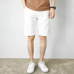 Witte Shorts Heren Losvallende Katoenen 5-punts Broek Casual en Ademend voor de Zomer — foto 9