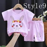 Kinderkleding set met korte mouwen, gemaakt van katoen, comfortabel en ademend, perfect voor zomerse dagen en spelen. — foto 12