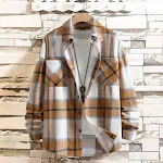 Camisa Casaco Xadrez Masculina Outono Inverno – Conforto e Estilo para o Frio, Ideal para Looks Casuais ou Mais Elaborados, Perfeita para o Dia a Dia. — foto 3