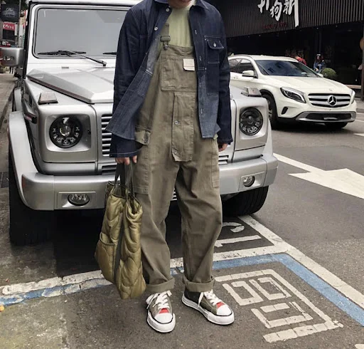 Title 2, Mens Casual Suspenders Pants for Work, Busines...