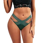 Ropa interior femenina con encaje lateral y diseño triangular hueco para mayor comodidad y transpirabilidad, perfecta para uso diario. — foto 7