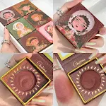 Maquiagem Natural com Blush Monocromático, Folha de Bordo e Estilo Nude Retro Vitality Girl. Serviço para realçar sua beleza natural — foto 1