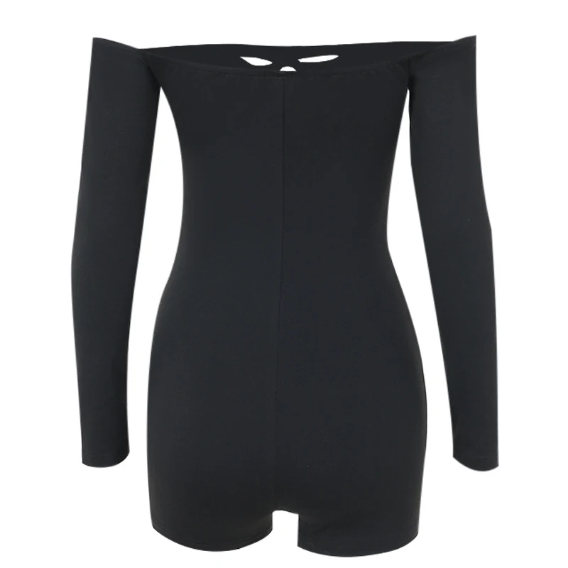 Title 8, Macacão feminino slim-fit com ombro vazado e ma...