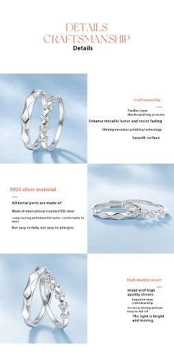 Title 3, Anéis para Casais em Prata 925. Design sofistic...