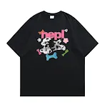 Trend Cartoon Vintage Spotted Dog Printed Short-sleeved T-shirt — photo 3