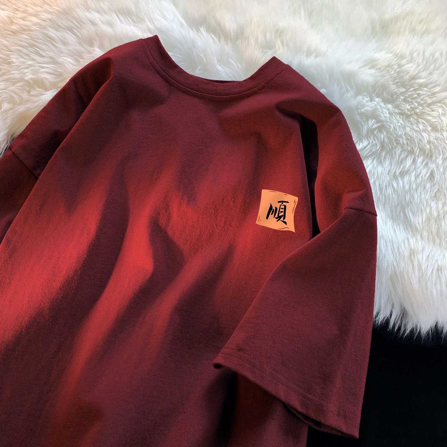 Chinese Style Cotton Short Sleeve Round Neck Half Sleeve T-shirt. Comfortable and breathable for everyday wear. A touch — photo 2