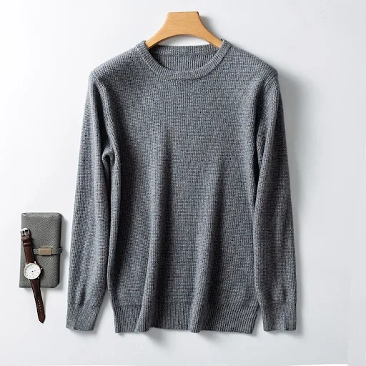 Title 8, New Mens Cashmere Sweater Thickened Round Neck...