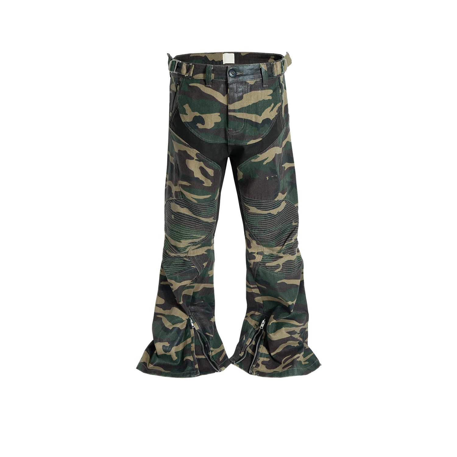 Pantaloni da uomo con gamba ampia, zip e design a cuciture uniformi. Comfort e stile casual per un look moderno e rilassato, ideali per ogni giorno. — foto 1
