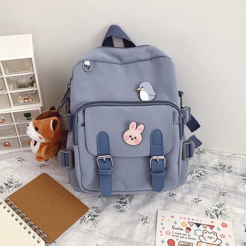 Mochila Escolar Fofa para Estudantes do Ensino Médio, Estilo Garota Suave, Perfeita para Livros e Materiais, Oferecendo Conforto e Estilo. — foto 4
