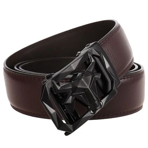 Title 12, Mens Leather Belt with Alloy Automatic Buckle,...