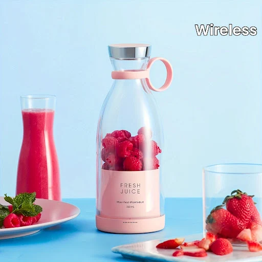 Title 5, Mini Juice Blender Portable Electric Juicer Bot...