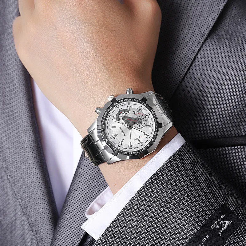 Reloj de negocios para hombres con calendario no mecánico. Precisión y estilo para tu día a día. Mantente organizado con elegancia y funcionalidad. — foto 6