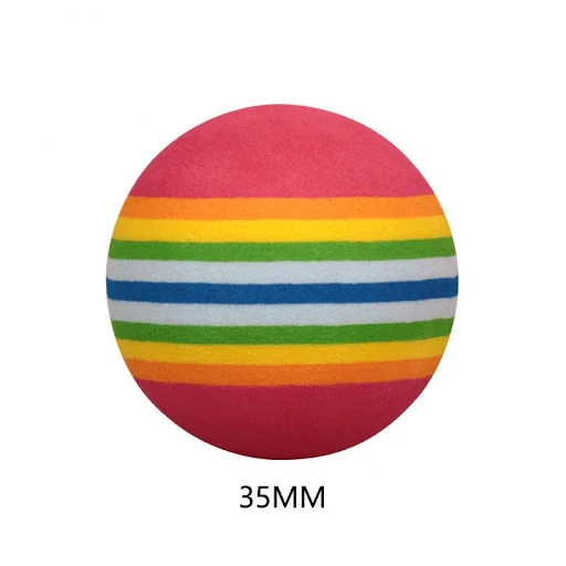 1Pcs 3.5cm Cat Ball Toys For Puppy Cat/ Kitten/ Dog Interactive Training Playing Chew Toy Rattle Scratch EVA Ball Pet Su — photo 2