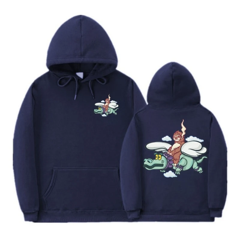 Moletom com capuz plus size feminino estilo europeu, com interior peluciado, perfeito para conforto e aquecimento em climas frios. — foto 3