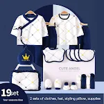 Newborn Gift Box met kleding voor baby's van pure katoen. Zachte en ademende kleding voor de gevoelige huid van uw baby. — foto 8