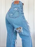 Jeans de mujer con efecto de estampado de leopardo rasgado y aspecto fino, perfectos para un look moderno y elegante. — foto 5