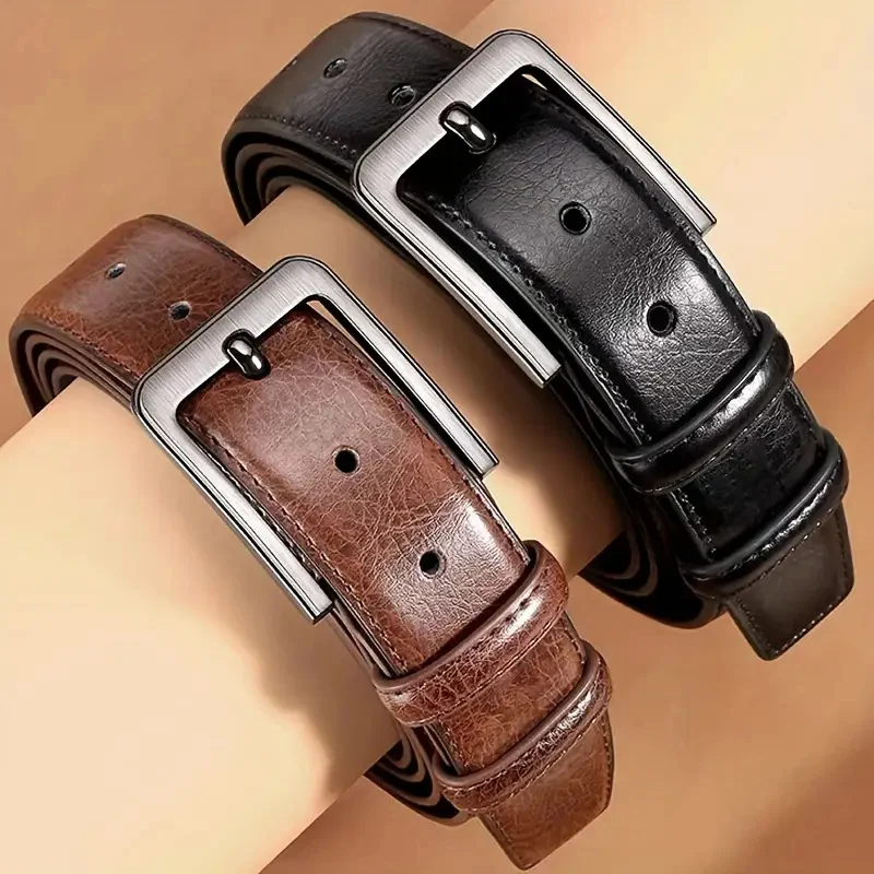 Men's Retro Pin Buckle Belt, Simple All-Match Design, Perfect for Any Outfit, Classic and Versatile Accessory for Everyd — photo 7