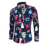 Heren shirt Sneeuwpop Kerstmis 3D digitale print lange mouw. Vier de feestdagen in stijl en comfort met dit shirt. — foto 43