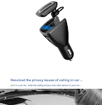 Car Bluetooth headset with dual USB charging compartment. Enjoy hands-free calls, charge your devices, and stay connecte — photo 6