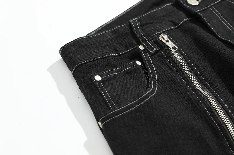 Title 5, Jeans holgados de moda con cremallera lateral t...