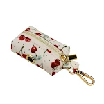 Red Cherry Printed Pet Collar with Traction Rope, Light Gold Release Buckle, Cute Bow Strap, comfortable and stylish for — photo 4