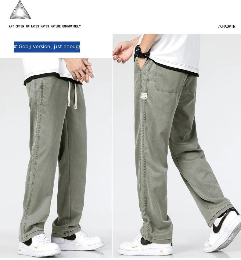 Heren Jeans Loose Straight Casual Wide-leg Broek Comfortabele Wijde Pijpen voor Een Relaxte en Modieuze Uitstraling — foto 25
