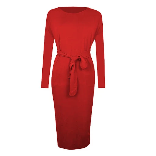 Title 9, Long Sleeve Flanging Lace Up Slim Fit Pocket Dress