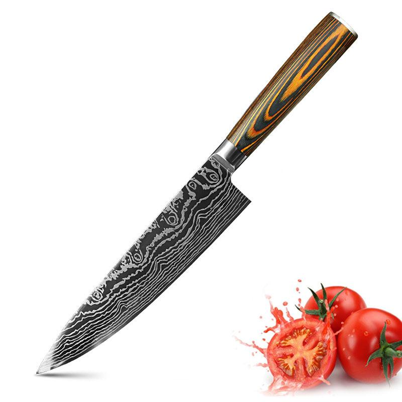 Title 2, Mascus Knife Set, Laser Grain Stainless Steel K...