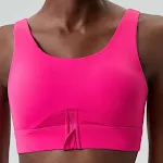 Dames Yoga Sport-BH met ritssluiting, ondersteuning en comfort tijdens je workout. Ideaal voor fitness en hardlopen. Ademend en functioneel ontwerp. — foto 7