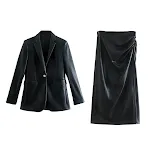 Casaco com botões e bolso com design de temperamento, perfeito para um look elegante e sofisticado, ideal para diversas ocasiões. — foto 4