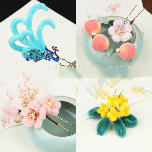Title 2, Intangible Velvet Flower Making Material Packag...
