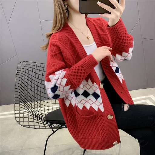 Title 33, Cardigan solto estilo coreano feminino para pri...
