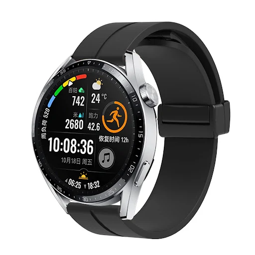 Title 31, Pulseira magnética dobrável de silicone com fivela