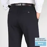 Men's Casual Trousers Elastic Non-ironing Loose Straight Suit Pants. Comfortable, easy-care trousers for everyday wear a — photo 11