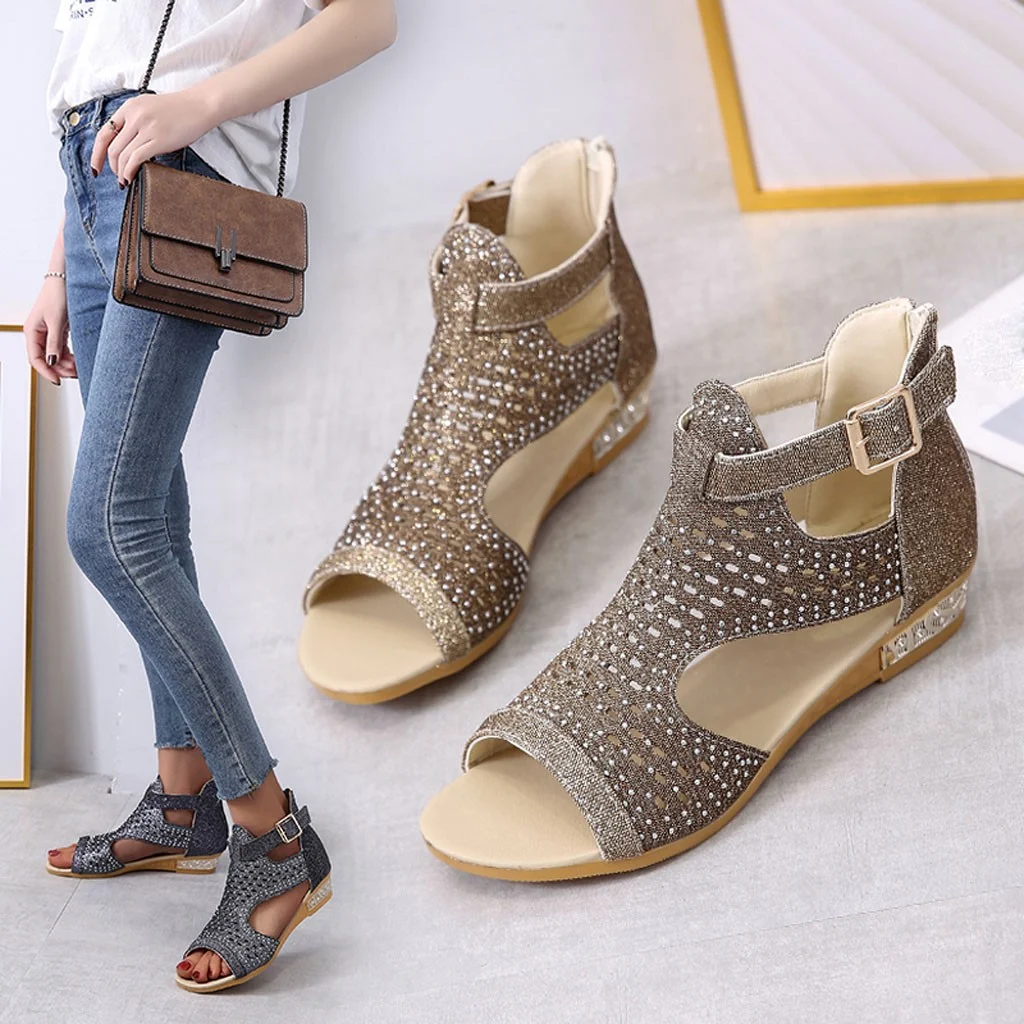 Oversized Romeinse Sandalen voor Dames Comfortabele Platte Sandalen voor de Zomer Perfect voor Wandelen Geniet van de Zomer met Deze Elegante Sandalen — foto 3