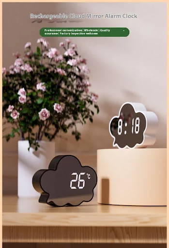 Title 1, Simple Cloud Mirror Clock, Intelligent Voice Co...