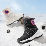 Botas de neve femininas forradas com fleece, curtas e grossas, perfeitas para manter seus pés aquecidos e confortáveis no inverno. — foto 7