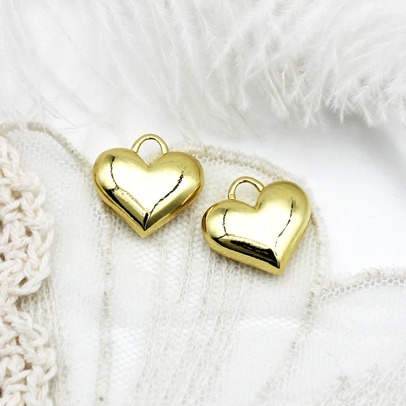 Conjunto de colar com pingente, brincos e acessórios DIY em formato de coração de amor, ideal para criar joias únicas e personalizadas. — foto 3