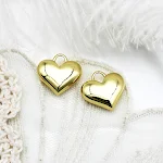 Conjunto de colar com pingente, brincos e acessórios DIY em formato de coração de amor, ideal para criar joias únicas e personalizadas. — foto 3