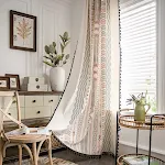 Pole fringed curtains
