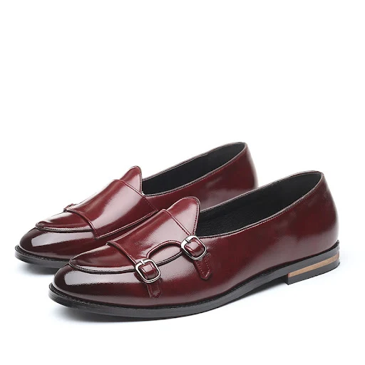 Title 5, Britse Pea Shoes mode riem dubbele knoop kleine...