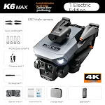 Drone K6 MAX com três câmeras HD para fotografia aérea e evasão de obstáculos. Capture fotos incríveis e voe com segurança e facilidade. — foto 8