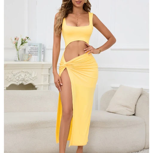 Title 20, Ausgehöhltes Camisole-Nabelkleid für Damen