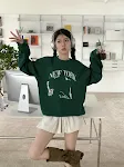 Gedruckt Pullover Frühen Herbst Neue Retro Lose Alle-passenden Abnehmen Top frauen Mode — foto 14