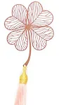 Rose gold fourleaf clover tas