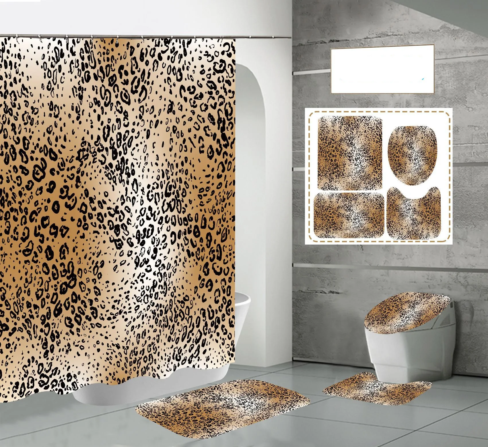 Digital Printing Bathroom Mildewproof and Waterproof Hanging Cloth, Easy to Hang, Keeps Your Bathroom Clean and Dry — photo 7