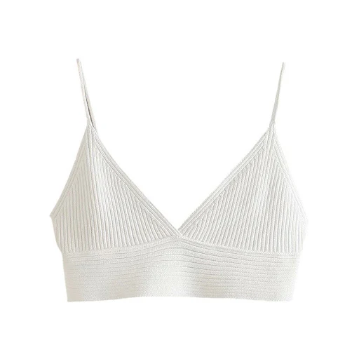 Title 2, Womens V-neck Ribbed Knit Cropped Suspender To...