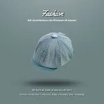 Short Brim Cap Light Blue